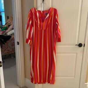 J. Crew Red Dolman Sleeve Resort Dress